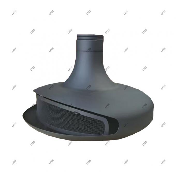 Wystawiony kominek na drewno wnętrze stalowe zamówienie czarna farba dekoracyjna 22