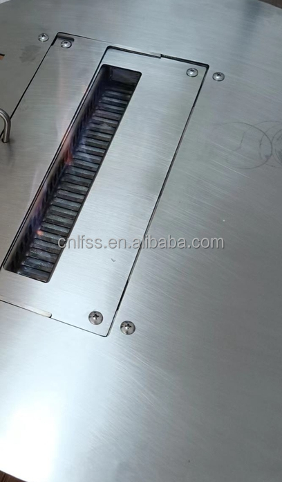 Wysokiej klasy Szkło sztuki obracający się kominek meble węglowe wysokiej jakości czarne nowoczesne meble okrągłe ze stali 9