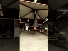 Grzejniki wewnętrzne Podwieszany kominek na drewno i kominek wiszący na suficie